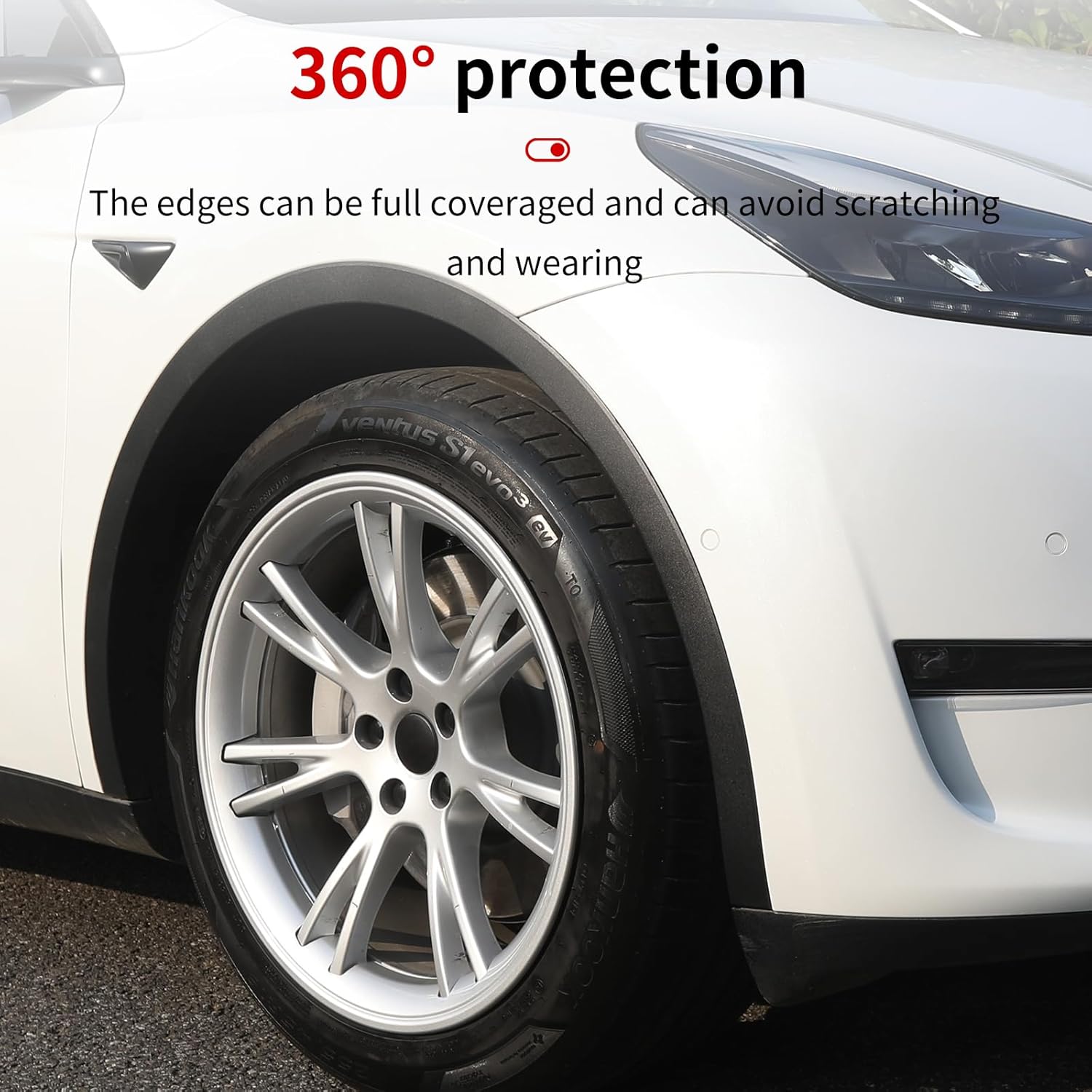 19 inch Model Y (2020-2024) Rim Protector Wheel Rim Protection for Tesla Wheels Protectors 4PCS Rims Protections ABS Performance Hubcaps Cover Hub Accessories