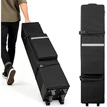 PGmoon 10 x 10 x 48in Canopy Bag Replacement for 10 x 10 Pop Up Canopy Tent, Heavy Duty Canopy Tent Roller Bag with Wheels, with 600D Oxford Tough Fabric and Handles