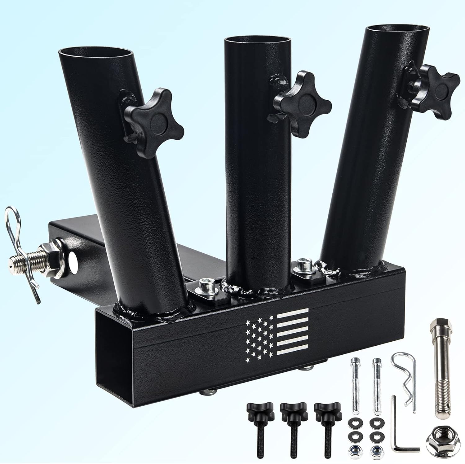 (2023 Newest) US Flag Hitch Mount Flagpole Holder Flagpole