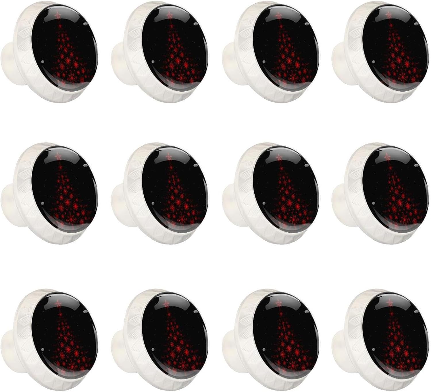 Colored Marble (1) Printed Drawer Knobs, Round Cabinet Knobs with Long & Short Screws, ABS Glass Hardware for Kitchen Bedroom Dresser Cupboard