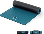 Primasole Tapis de yoga Matériel amiable 1/2 pouces Non-dérapant Pilates de Yoga fitness à la maison & Gymnase 4 Couleurs avec étui de transport & Bracelet