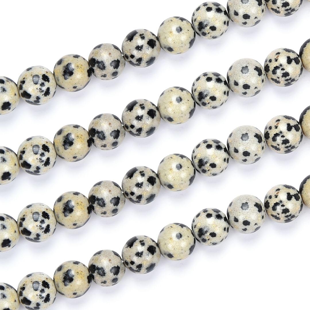 120pcs Adabele Natural Dalmatian Jasper Gemstone 6mm Round Beads