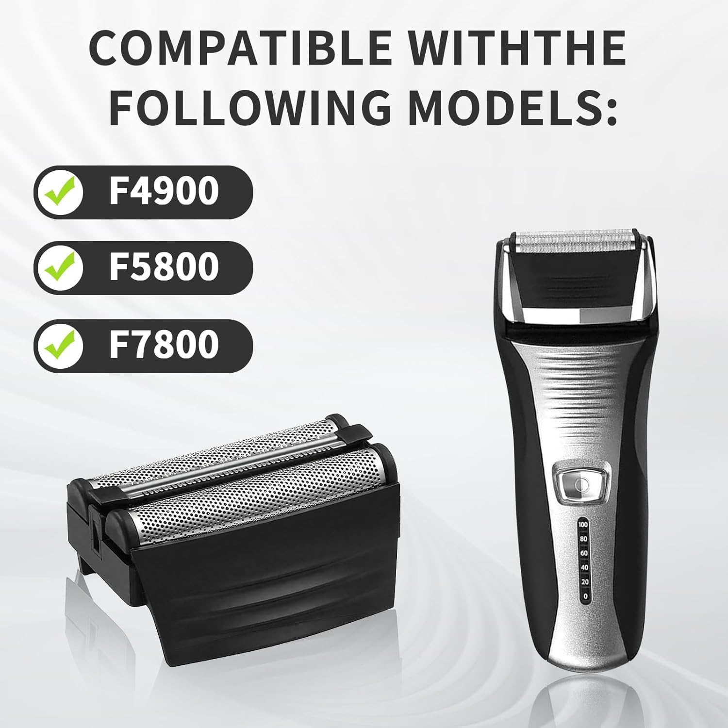 1PACK(BLACK)Shaver Replacement Foil Compatible with Remington TITANIUM-X Flex & Pivot Foil and Cutter F5800 & F7800,Shaver heads Fit for Remington F4900,F5800,F7800 - Image 4