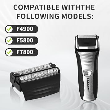 1PACK(BLACK)Shaver Replacement Foil Compatible with Remington TITANIUM-X Flex & Pivot Foil and Cutter F5800 & F7800,Shaver heads Fit for Remington F4900,F5800,F7800
