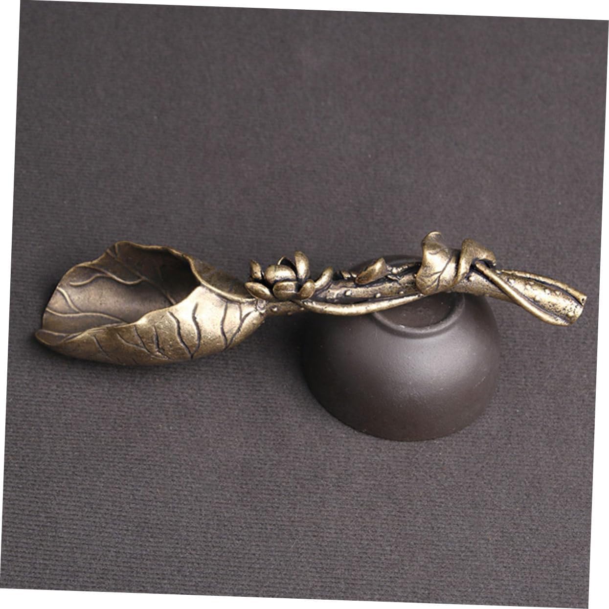 Unomor 1piece Indoor Tea Scoop Chinese Style Small Tea Shovel for Loose Elegant Decorative Adornment for Office Table and Convenient Accessory