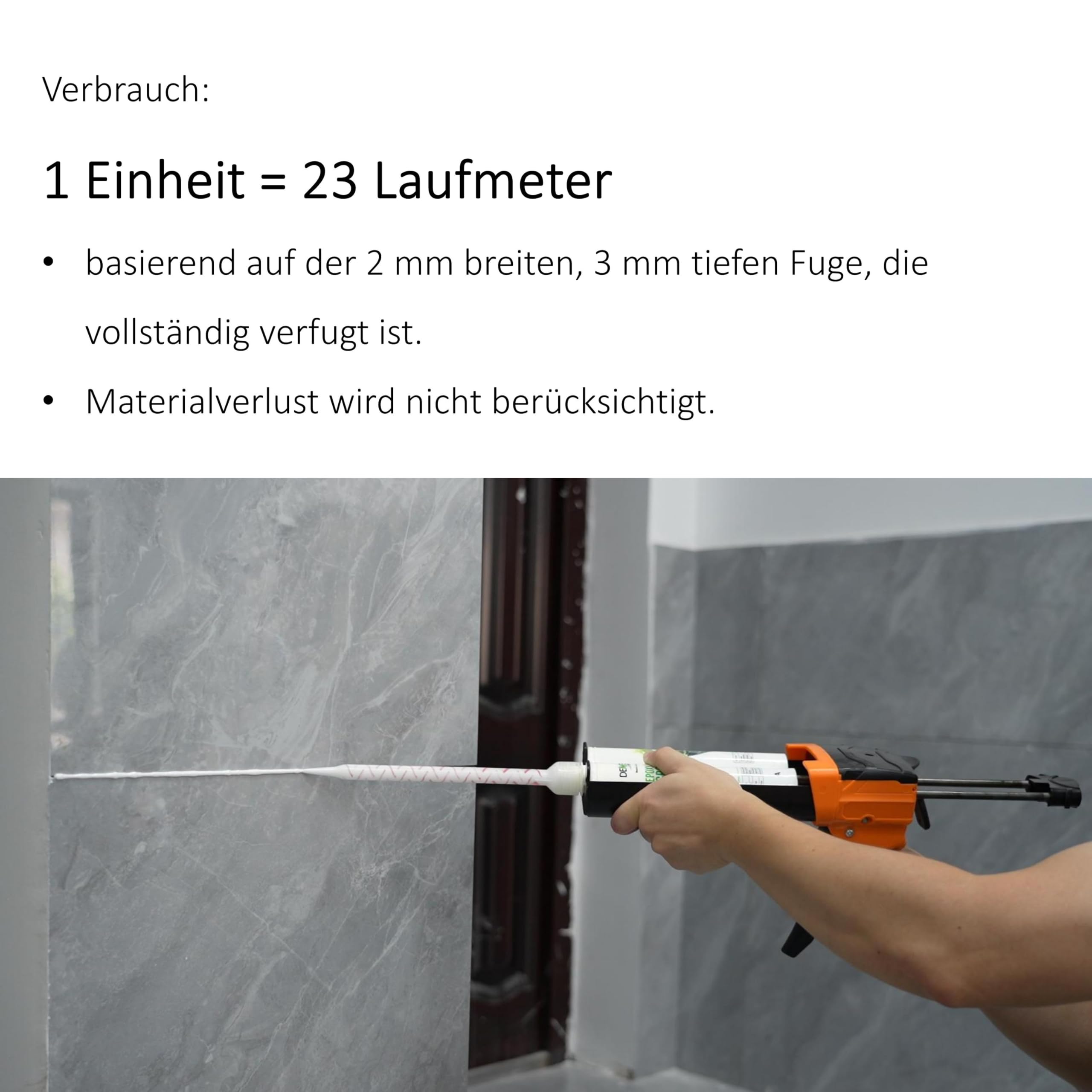 Epoxid-Fugenmörtel für Fliesen und Stein, wasserfest, flecken-, schimmel-, riss- und chemikalienbeständig, für Boden und Wand, gebrauchsfertig, leicht aufzutragen und zu (Warmes Grau, Unsanded, 1 pk)
