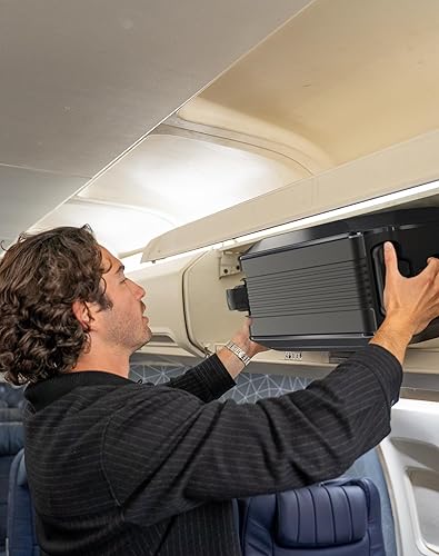 Vista 3 de Smart Equipaje manejable equipaje de mano con ruedas enrollables, 22 x 14 x 9-TSA, carcasa rígida de 22 pulgadas aprobada por aerolíneas, maleta