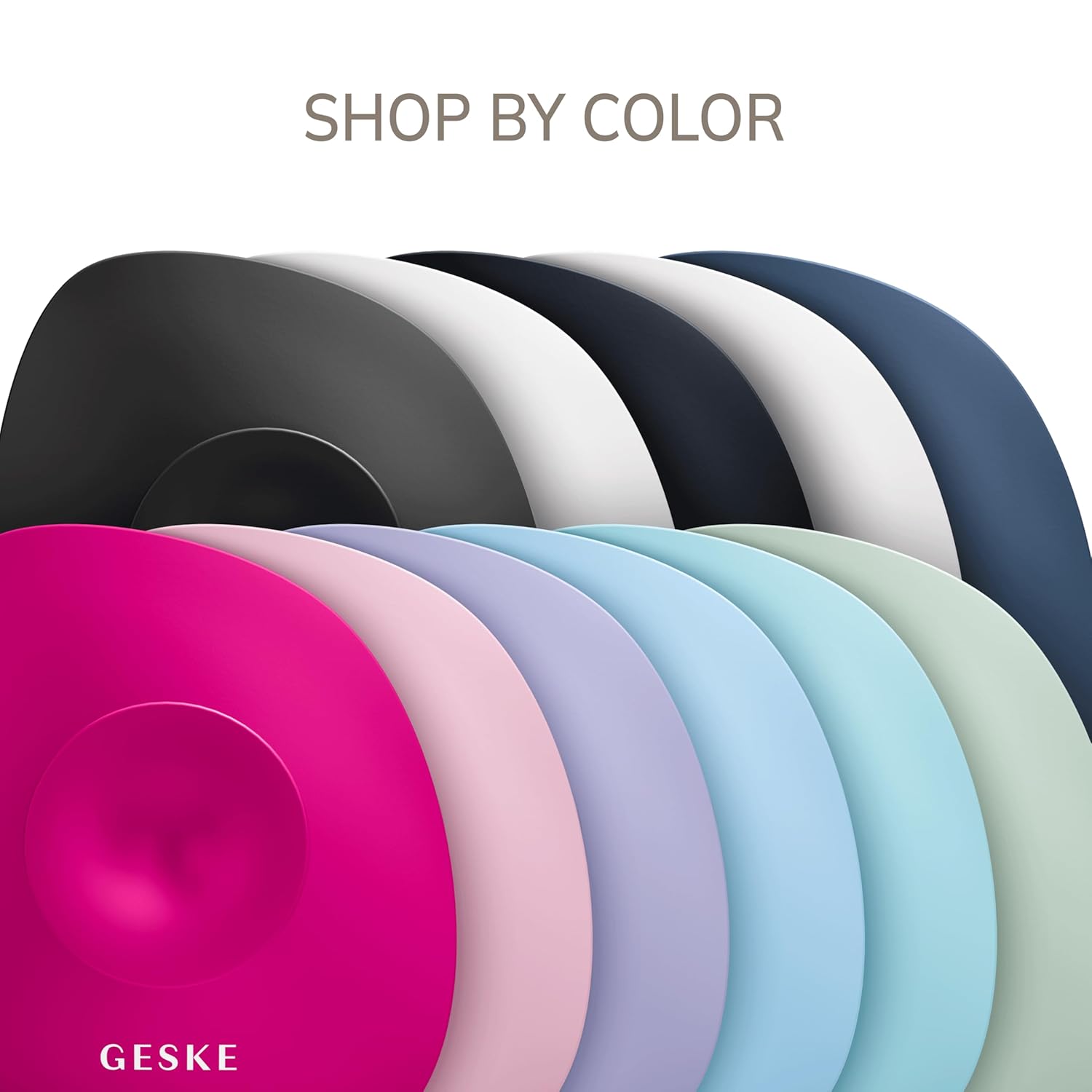 GESKE Body Brush | 4 in 1 | Design with Metal Ring | Cleansing Brush for The Entire Body | Professional Deep Cleaning | Soft Silicone Bristles | Ergonomic Two-Finger Design