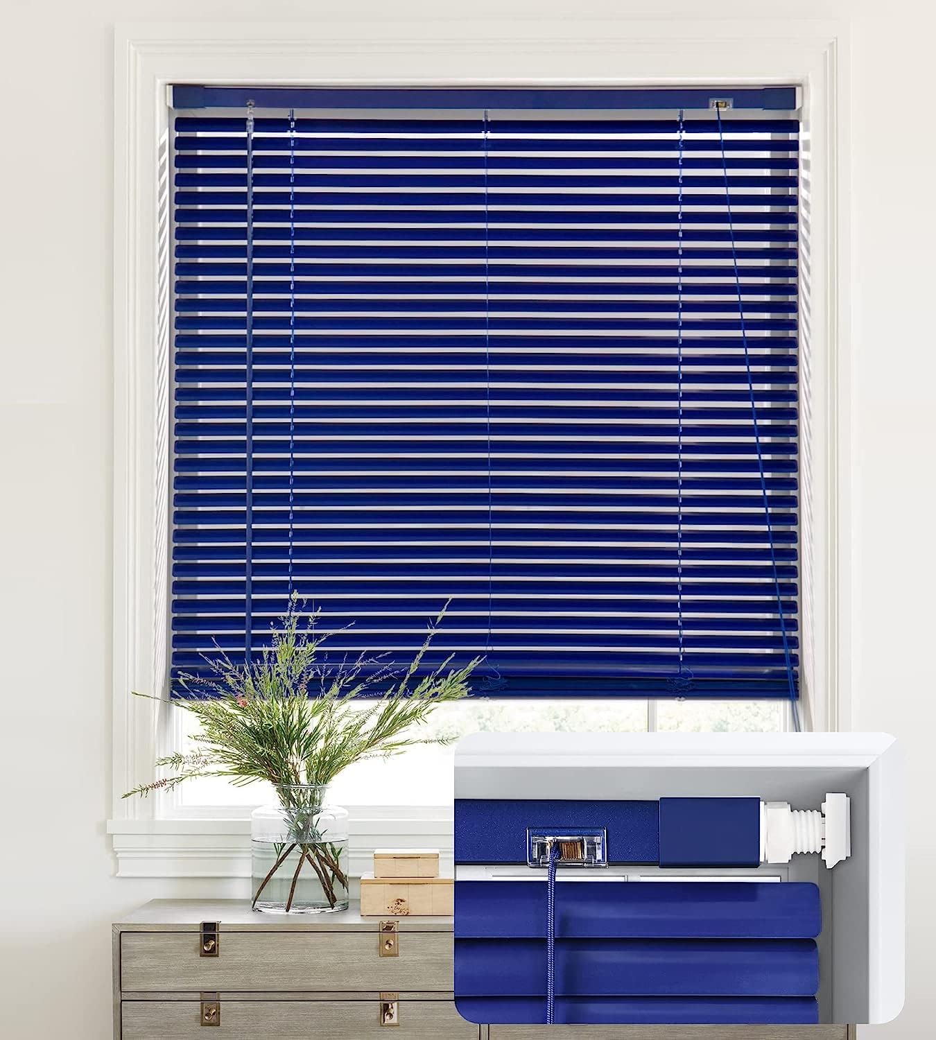 LazBlinds No ToolsNo Drill 1" Aluminum Horizontal Mini