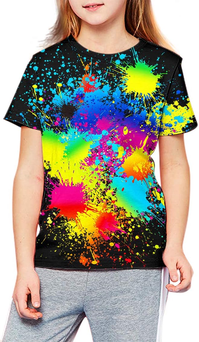 LAIDIPAS Boys Girls 3D Graphic Shirts Cool Crewneck T-Shirt Unisex Short Sleeve Top Tees 6-16 Years - Image 4