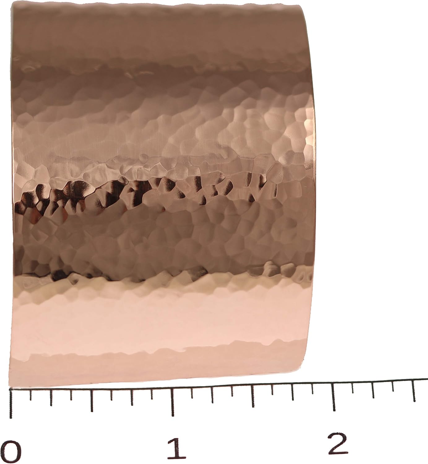 John S. Brana Wide Hammered Copper Cuff Bracelet Handmade Jewelry - 100% Uncoated Solid Copper