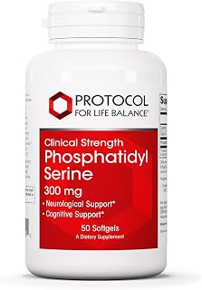 Protocol Phosphatidylserine 300mg - Supports Brain Functions & Memory Health* - Phosphatidylserine Supplement - Keto Friendly & Egg Free - 50 Softgels