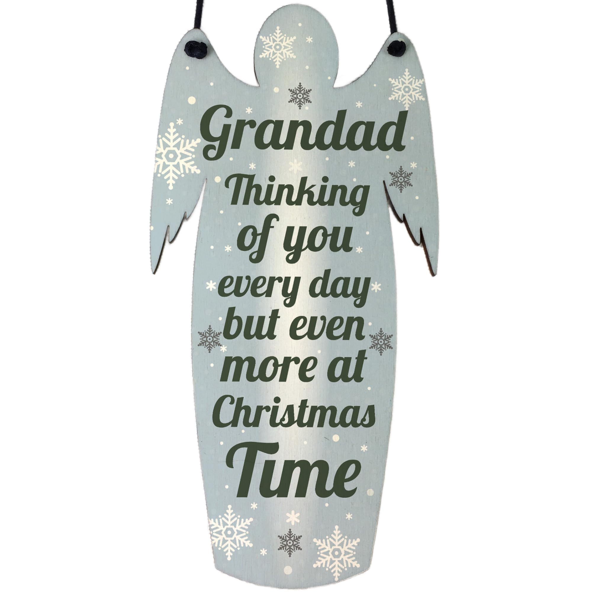 Red Ocean Grandad Memorial Wooden Angel In Memory Plaque Rememberance Tribute Christmas Decoration Memorial Graveside Gift For Grandad