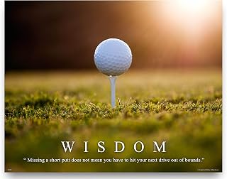 Golf Motivational Poster Art Print 11x14 Clubs Shoes Balls Driver Bag Wall Decor Pictures