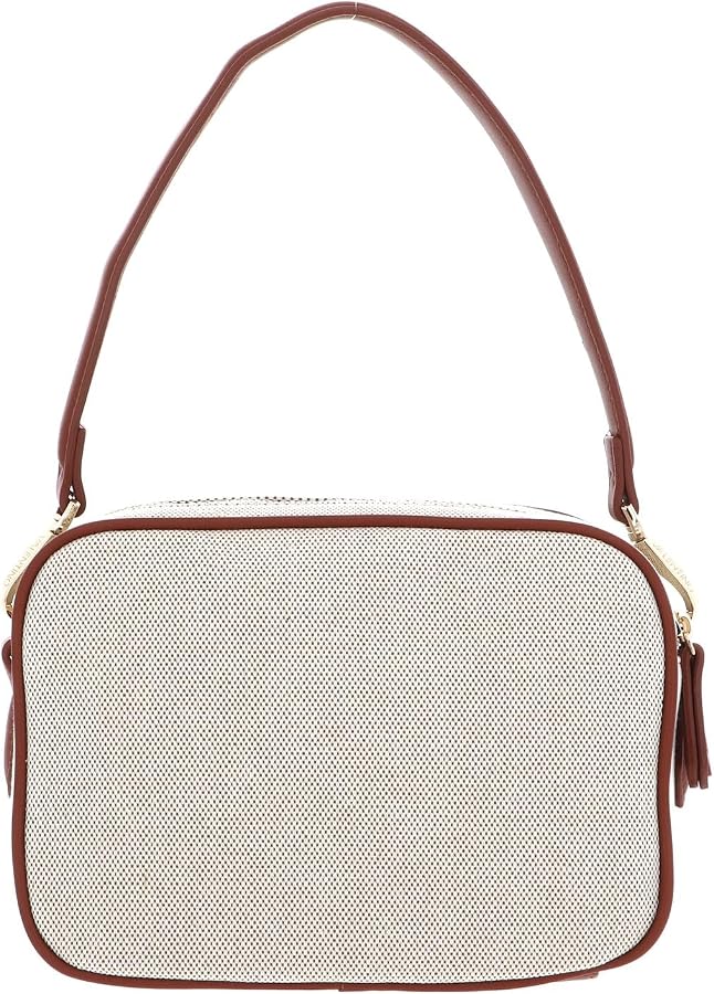 Sac à Bandoulière Valentino Lady Re Camera Bag - Couleur Bianco/Cuoio (ivoire/cuir), Neuf Avec étiquettes