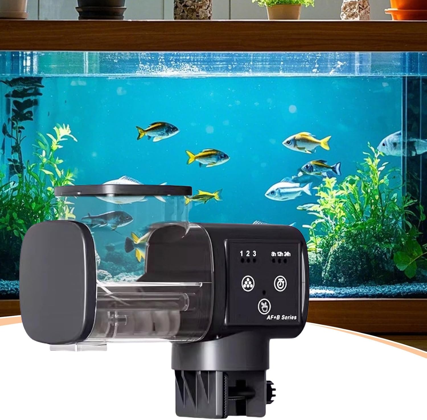 Fish Feeder for Aquarium,Automatic Waterproof Feeding Dispenser with Timer - Aquarium Automatic Feeder | for Betta Turtle Pellet Vacation Weekend Day Traveling Pond