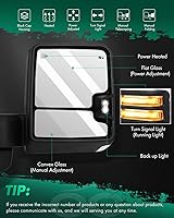 Vista 2 de SCITOO Espejos de remolque compatibles con Chevy 2019-2022 para Chevy para Silverado para GMC para Serria 2500 3500 espejos de remolque