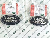 Vista 1 de Land Rover Insignias Ovaladas Negras SOBRE Plata - Nuevas Piezas Originales DAG500160 + DAH500330