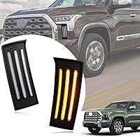 Vista 1 de Kit de luz antiniebla frontal LED completa DRL para Toyota Tundra 2022 2023 parachoques de repuesto, función como luces direccionales secuenciales