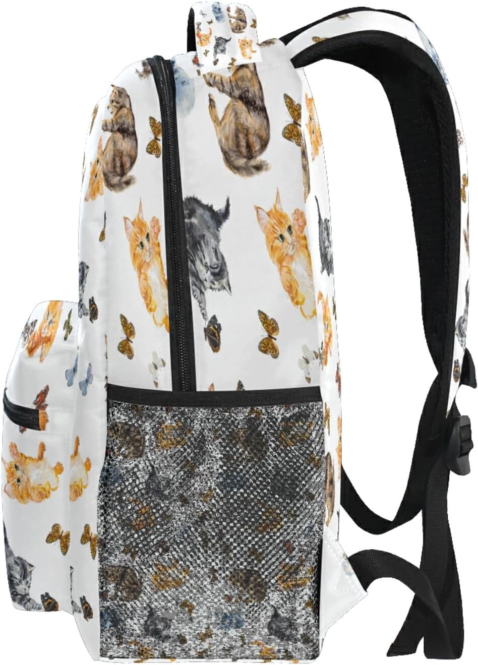 Nander Laptop Travel Backpack Cute Cats Hunts On Butterfly Large Capacity Business College Student School Bookbags