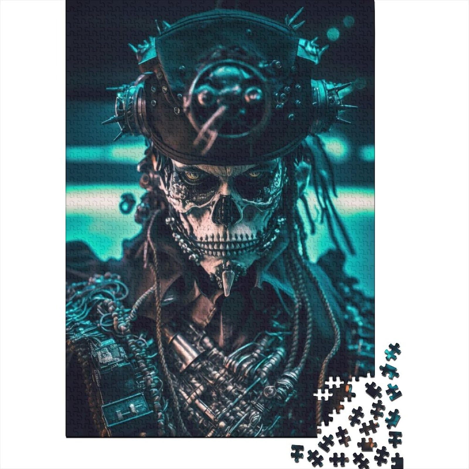 1000 Pieces Captain Skeleton Square Puzzle for Adults for Adults, Paper Puzzles for Adults And 38x26cm/1000pcs