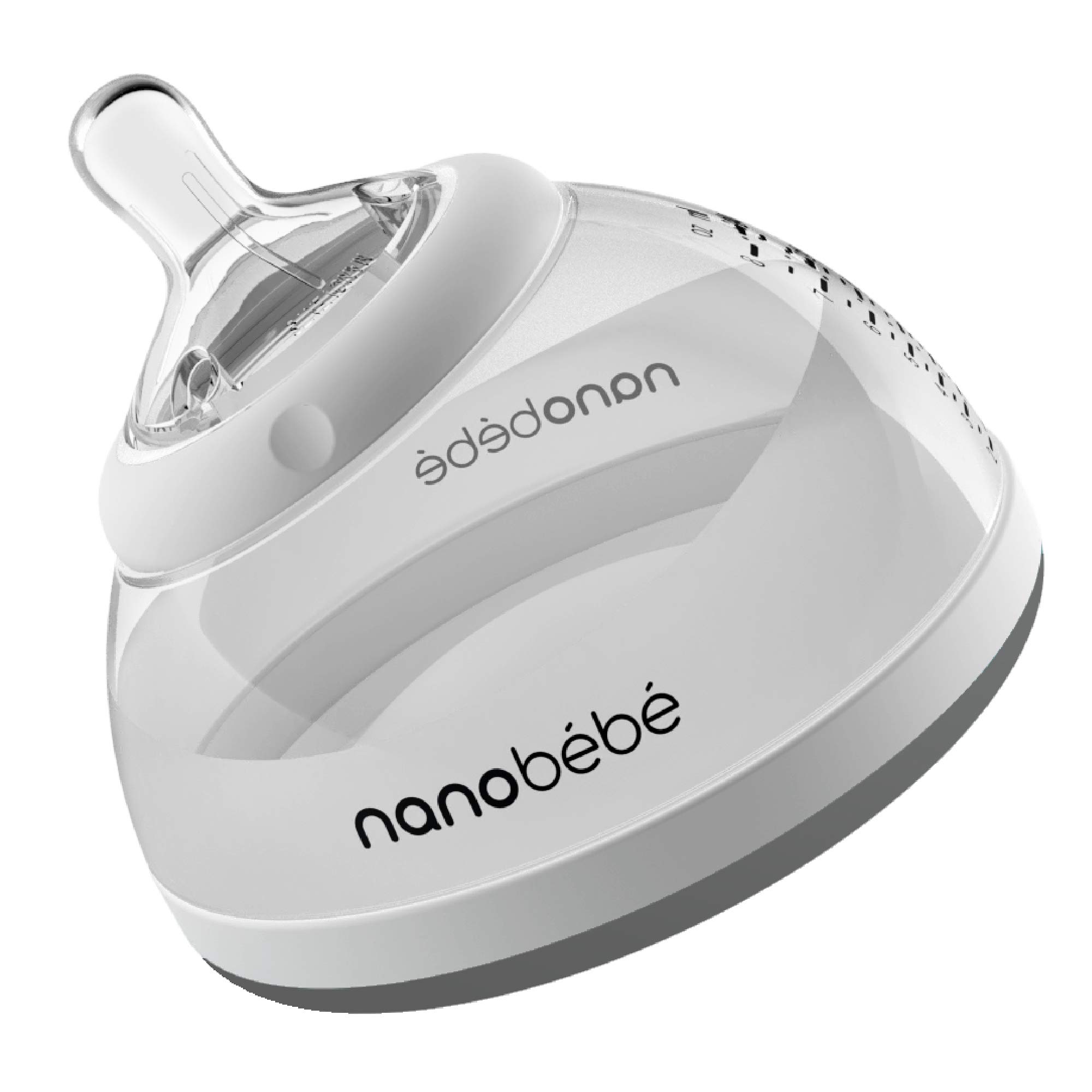 NANOBÃ‰BÃ‰ Nanobebe Stage 2 Transition Baby Bottle, Easy to Clean, instinctual & Comfortable, 1-Pack, Grey