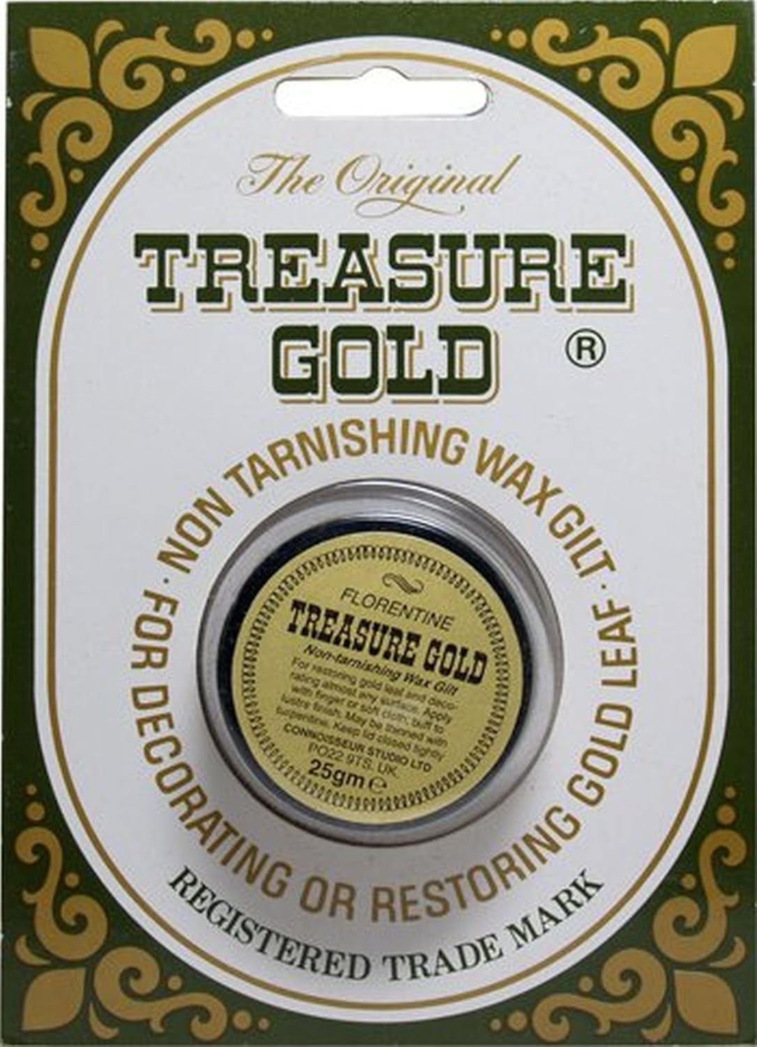 Florentine Gold Treasure Metallic Gilt Gold Leaf Gilding Wax 25g