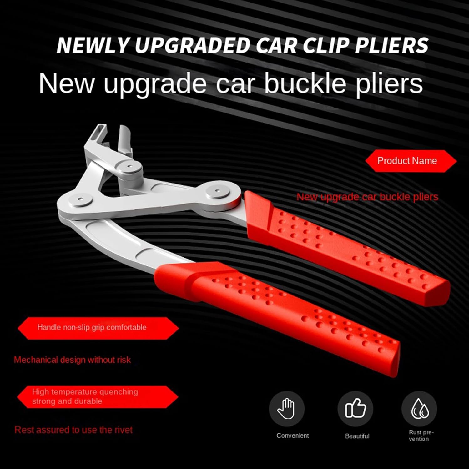 Panel Clip Pliers - Stainless Steel Ergonomic Hand Tools - Car Clip Pliers Trim Remover | for Vehicle Truck SUV Interior Exterior Door Trim Upholstery Fastener Rivet