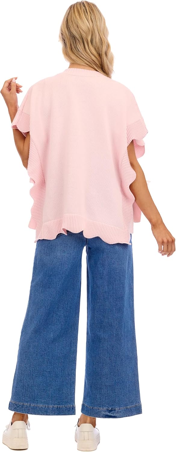 Mud Pie Women's Rigsby Scallop Sweater