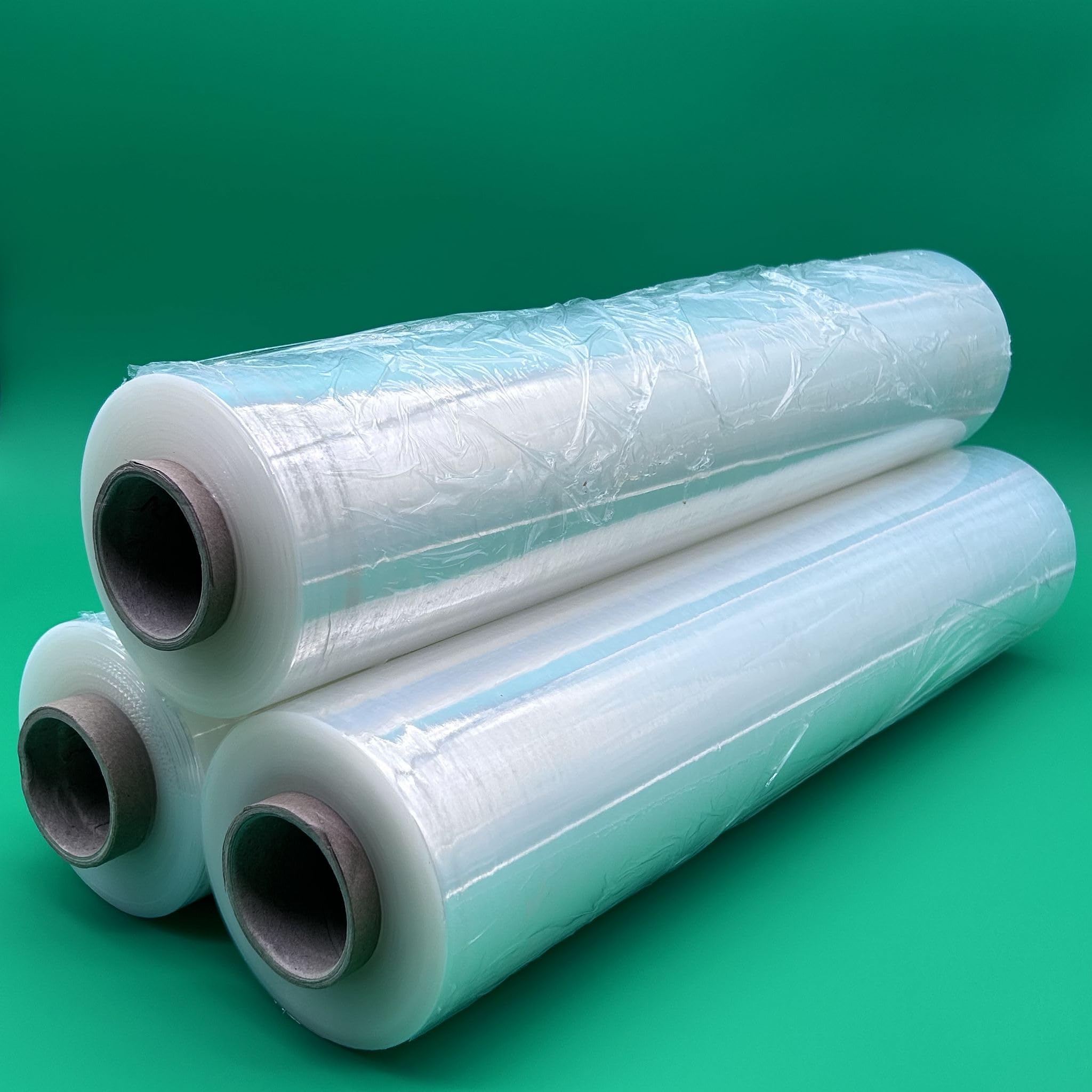 Pellicola elastica trasparente 500 mm x 300 m, 23 my, circa 3,45 kg - Pellicola per imballaggio, 12 rotoli, pellicola avvolgente per raggruppare merci, pacchi e scatole