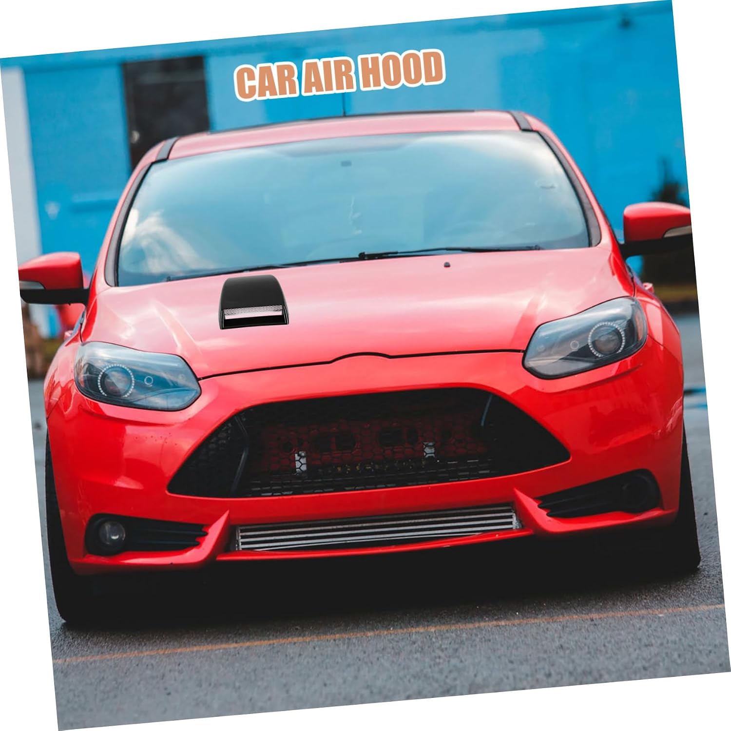Luxshiny Car Hood Scoop Air Flow Vent Grille Cover Black Easy Installation DIY Decor for Vehicles Adhesive Tape Base Durable Design Enhances Car Aesthetic