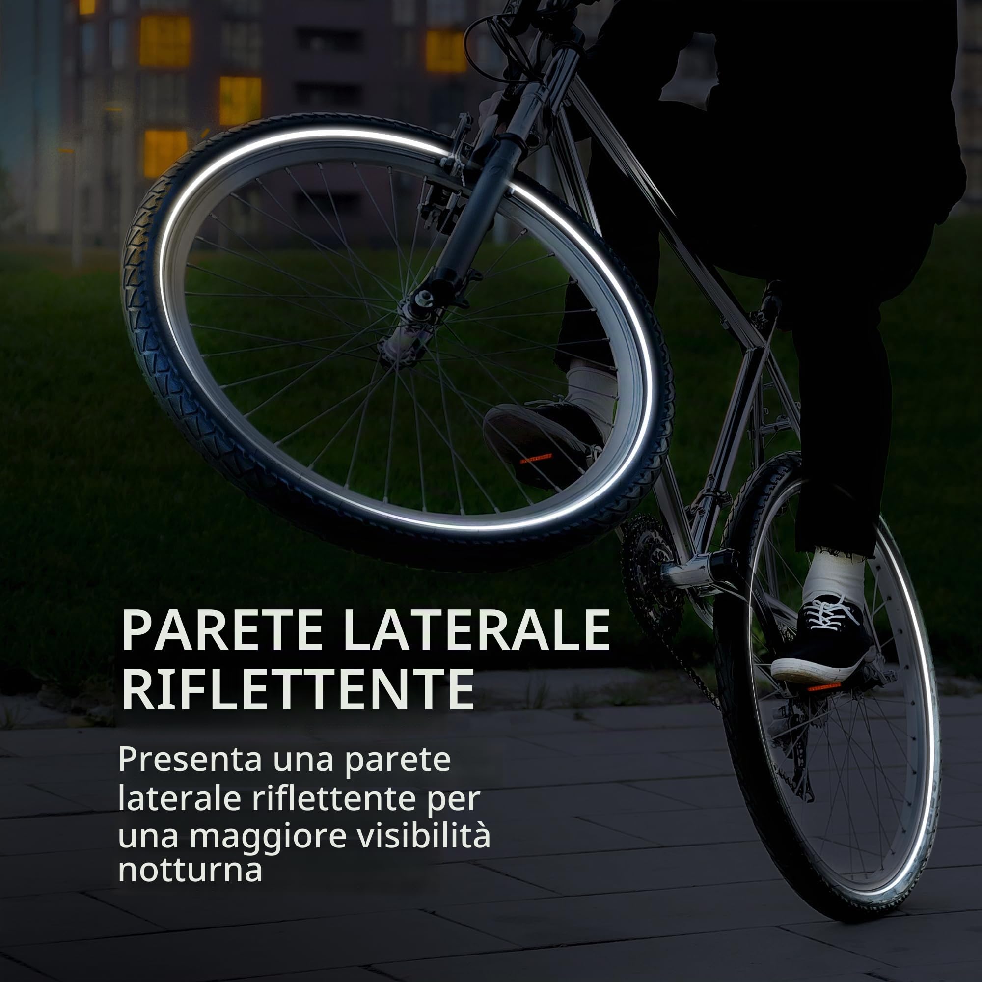 Fincci Copertone 26x2.125 Pollici 54-559 Pneumatico Pieghevole per Strada MTB Gomme Slick Mountain Bike Ibrida Bici Stradale Corsa Bicicletta Copertone 26 x 2.125