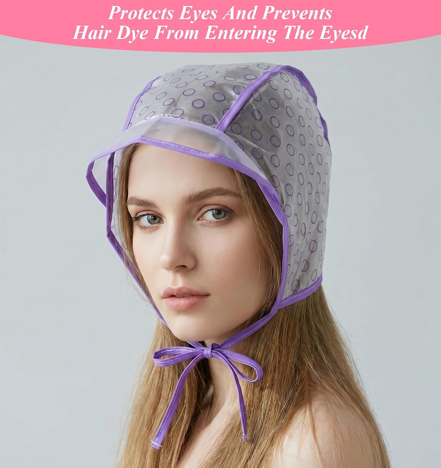 2Pcs Frosting Caps for Highlighting Hair, Blue Highlighting Cap with Plastic Crochet Hook, Highlights Hair Dye Caps Kit for DIY Hairs Coloring, Frosting & Highlights, Salon and Home Use