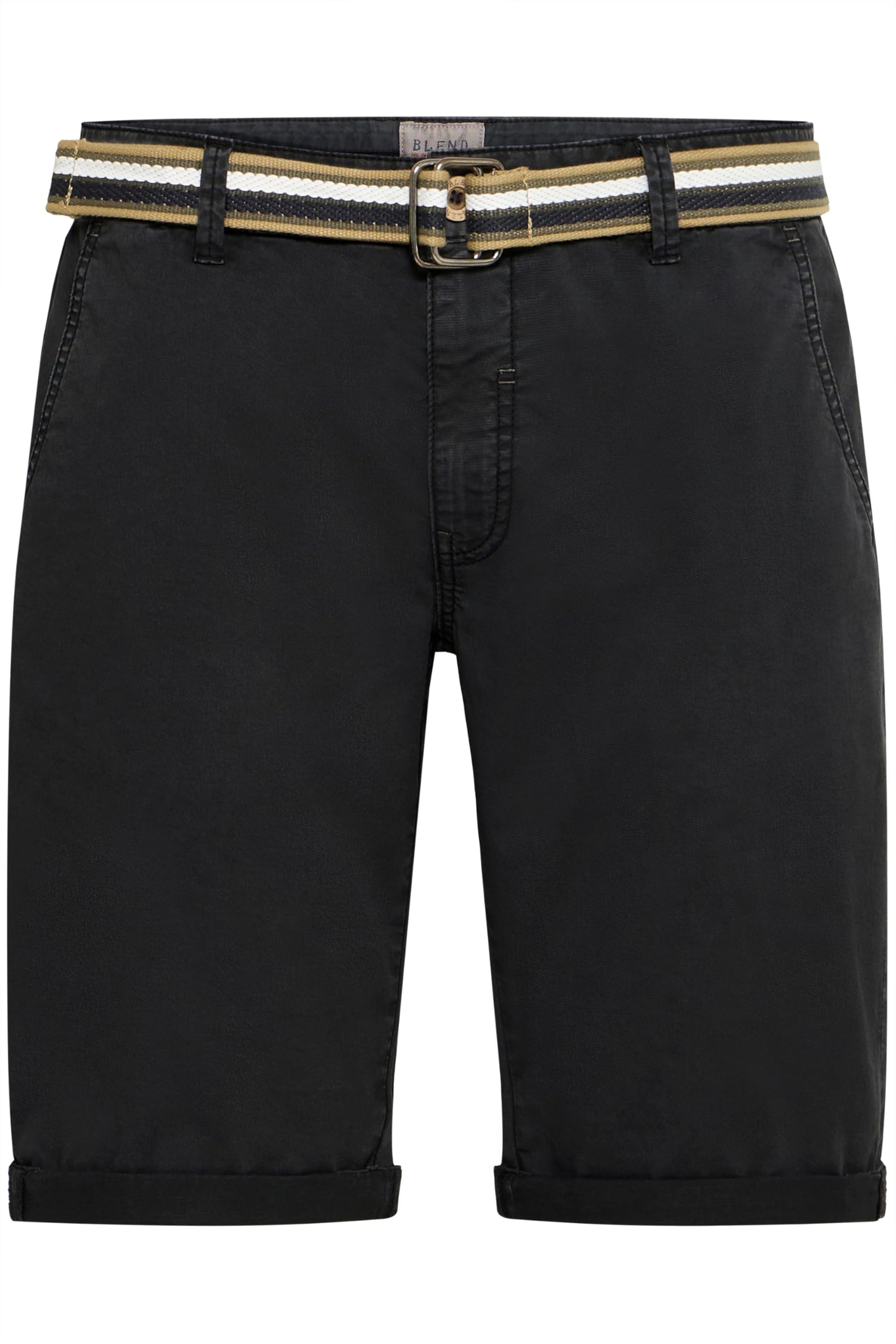 Blend BHBruno Herren Chino Shorts Bermuda Kurze Hose mit Gürtel Stretch Eingrifftaschen Baumwollmischung Regular fit