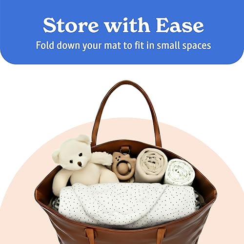 Miniatura 6 de Tapete redondo de juego para bebé para el suelo, tapete reversible de 43 pulgadas para gatear y gatear, tapete de juego de algodón suave y
