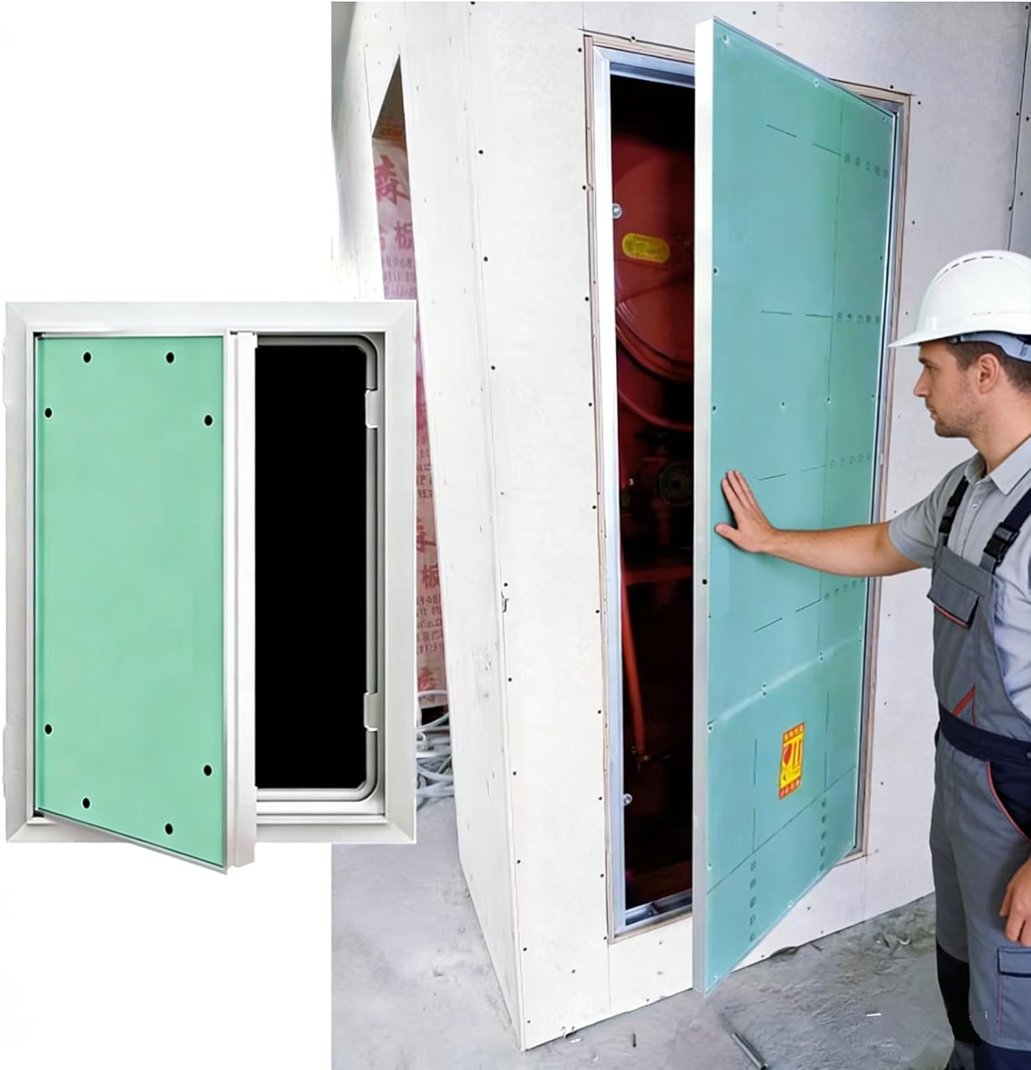 LZMZMQ Heavy Duty Service Shaft Door Panel, Decorative Wall Hole Cover Plate Square/Rectangle, Commercial Outdoor/Indoor Sheetrock Access Panel with Aluminium Frame