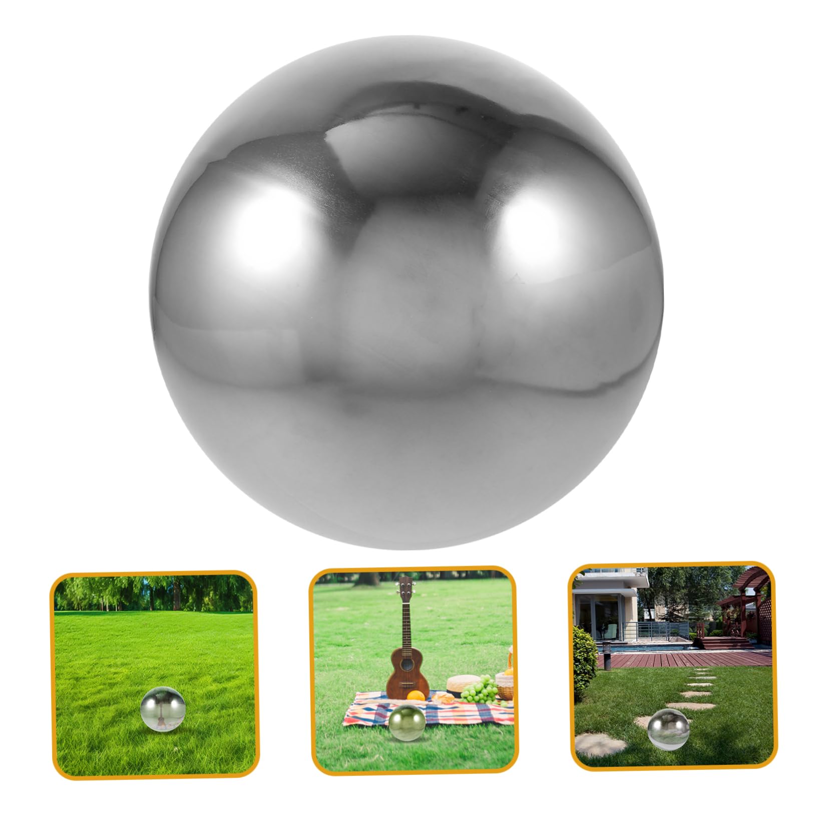 BESPORTBLE Bola De Espejo Pulido Esferas Reflectantes para Jardín Acero Inoxidable