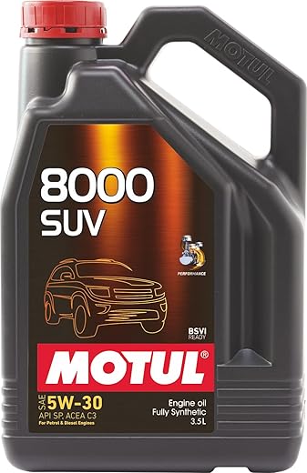 Motul 8000 SUV 5W30 (3.5L) API SP Fully Synthetic Engine Oil for Petrol & Diesel Cars