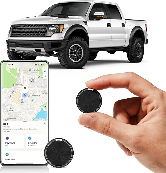 GPS Tracker for Vehicles-Car Tracker Device Hidden for Vehicles, Real-Time GPS Tracking for Kids, Car, Pets, Works with Find My, No Monthly Fee or Subscription(Available for Android and iOS)