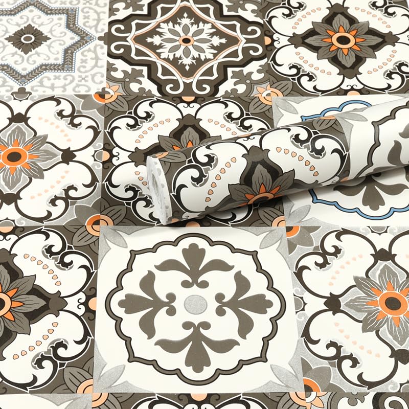 Wall Trust 200CMX45CM [9495]-Bohemia Retro Tiles-Self Adhesive Wall Paper for Living Room Bed Room Kitchen Hall Peel and Stick Vinyl Wall Paper-9 SQFT (B0D9NGWSBP) Amazon Price History, Amazon Price Tracker