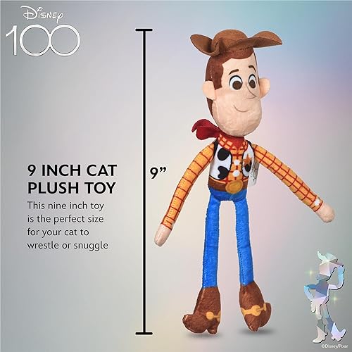 Miniatura 5 de Pixar's Woody Cat Kicker Toy con hierba gatera, 9 pulgadas  Juguetes para gatos de Disney Pixar  Divertido juguete de peluche estilo gato con hierba