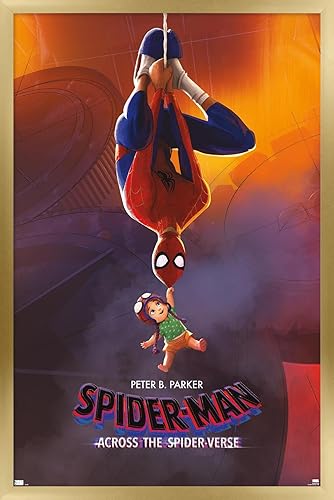 Trends International Marvel Spider-Man Across The Spider-Verse - Póster de una hoja de Peter & Mayday Parker, 14.725 x 22.375 pulgadas, versión