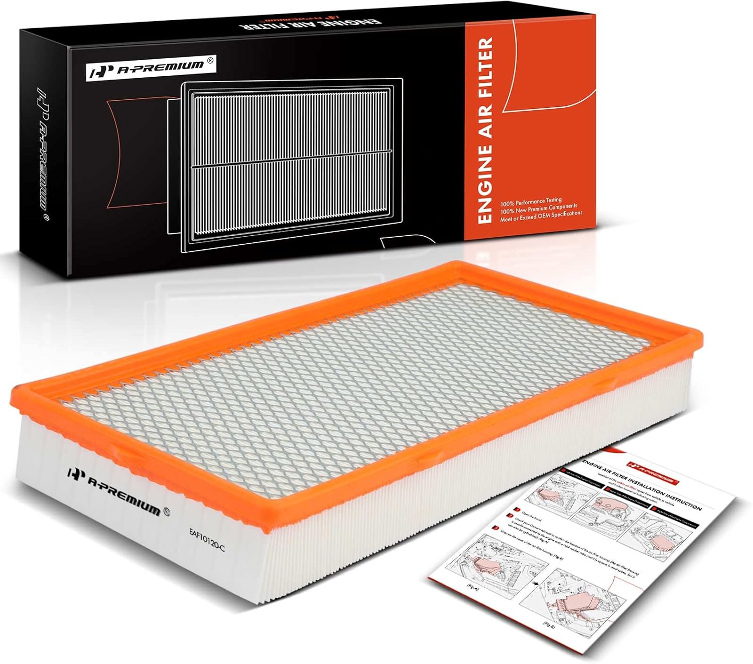 A-Premium Engine Air Filter Compatible with Chevrolet C4500 Kodiak 2007-2009, C5500 Kodiak 2007-2009 & GMC C4500 Topkick 2007-2009, C5500 Topkick 2007-2009, Replace# 19152817