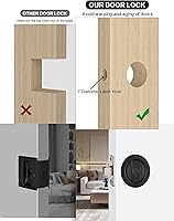 Vista 7 de Lethato Hardware de Puerta de Bolsillo Negro, Cerradura de Puerta de Bolsillo, Pestillo de Puerta de Bolsillo, Cerradura de Privacidad de Puerta