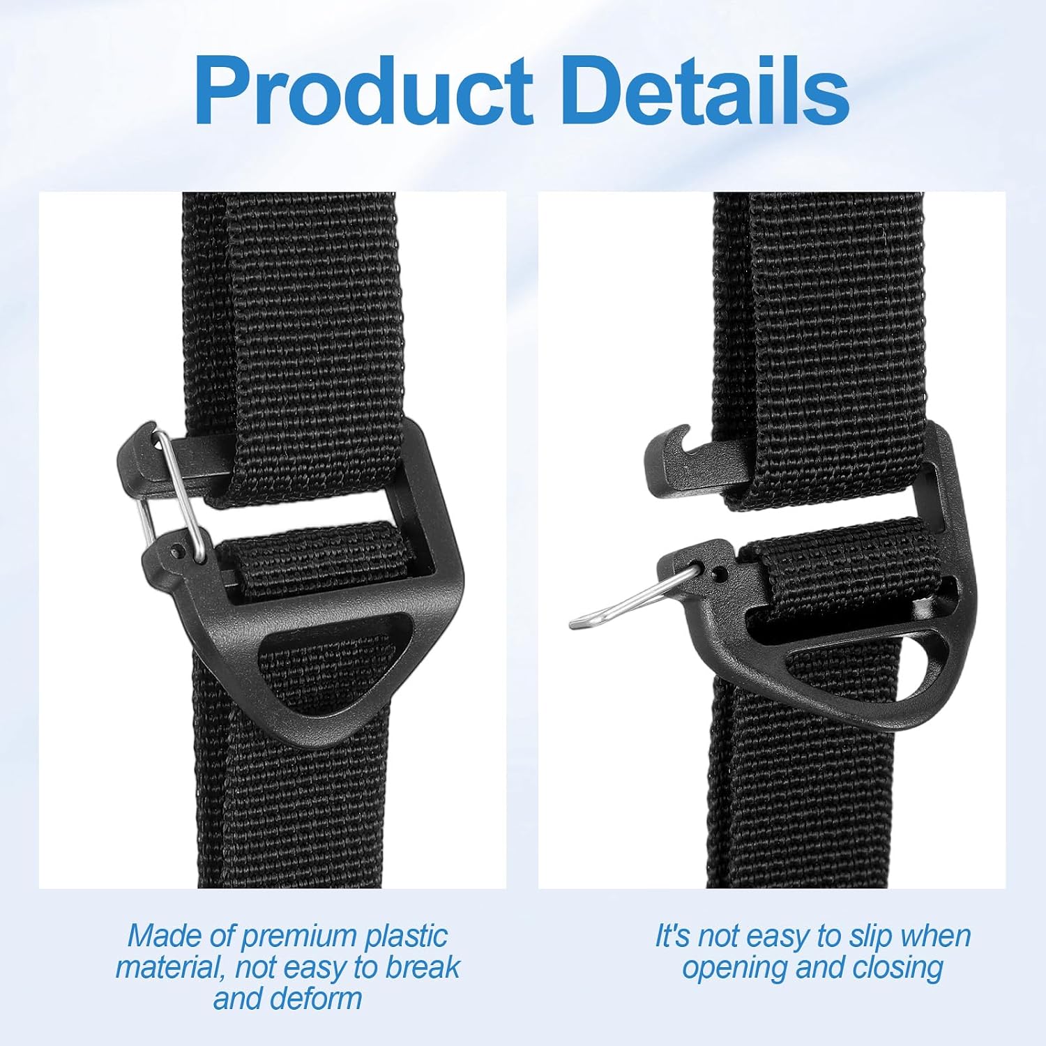 8 Pack Backpack Strap Clip | 1 Inch Belt Buckle with Open Lock, Durable Strap Clips for Overall Replacement