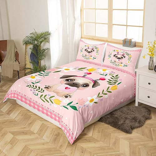 Miniatura 3 de Erosebridal Juego de ropa de cama para perros y niños pequeños, funda de edredón Kawaii para cachorros, funda de edredón de animales de mascotas de