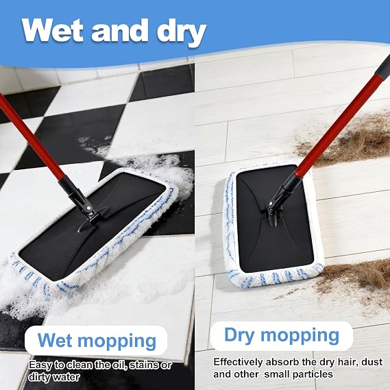 Microfiber Flat Mops for Ocedar Hardwood Floor 'n More Microfiber Mop,Wet & Dry Flat Mops with 3 Reusable Pad 1 Durable Handle,Dust Mopp for O-Cedar Hardwood Floor 'N More Mop