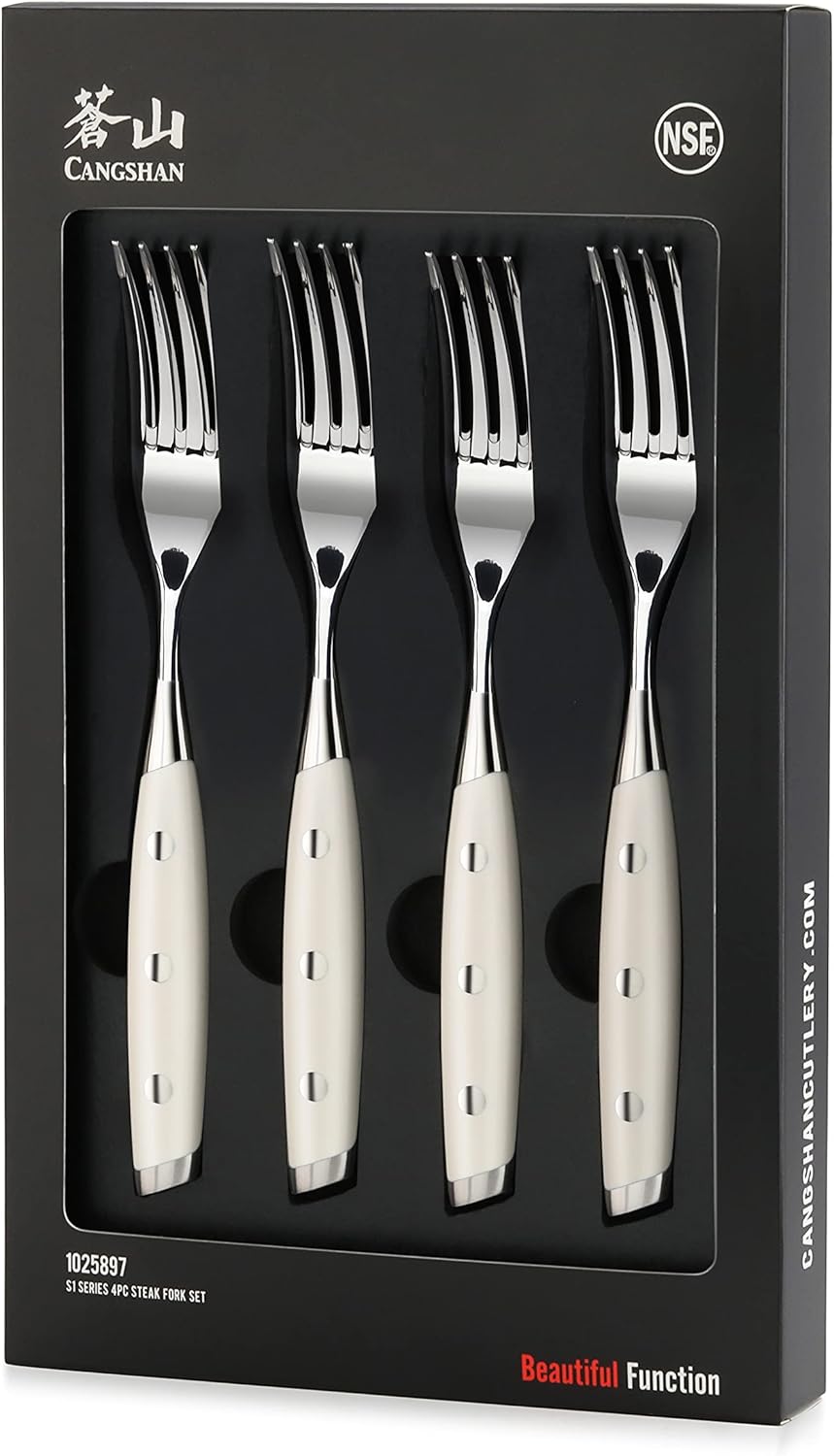 Cangshan S1 Series S/S 18/10 Forged 4-Piece Steak Fork Set