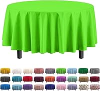 Vista 30 de Exquisite - Mantel redondo de plástico de 84 pulgadas, paquete de 12, color melocotón