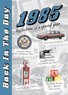 1985 Back In The Day - 24-page Greeting Card / Booklet with Envelope (5 x 7 Size) – Great for Birthdays, Anniversaries, Reunions, Graduations, Client & Corporate Gifts